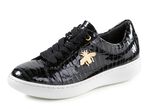 ELENA EDEN Sneaker aus Lackleder mit edlem Metallschmuck SCHWARZ