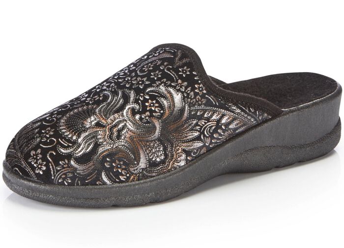 Pantoffel mit floralem Muster 