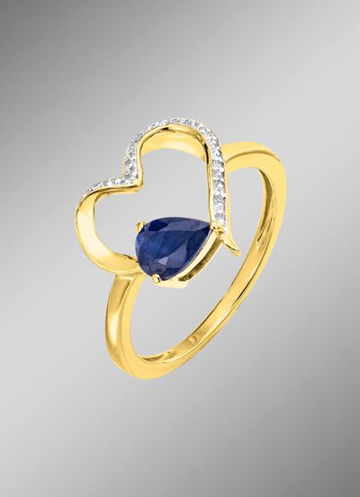 Zeitlose Romantik: Damenring mit echtem Safir 