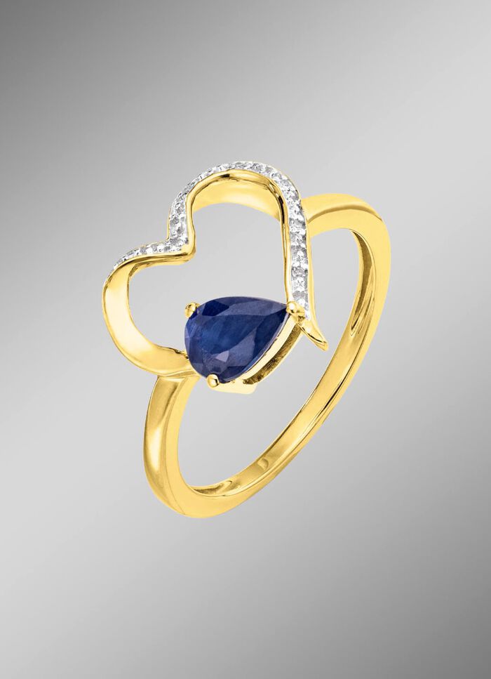 Zeitlose Romantik: Damenring mit echtem Safir 