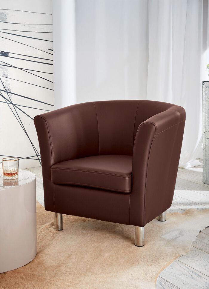 Edler Sessel auf stabilem Holzgrundgestell 