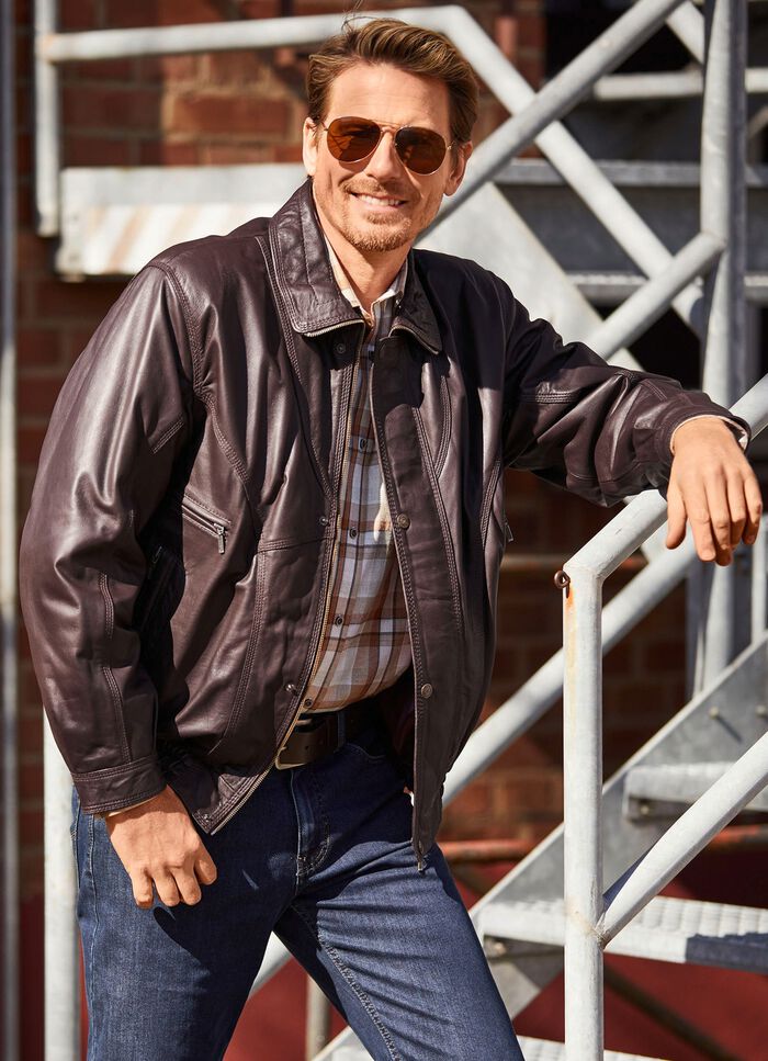 Lederblouson in 3 Farben ANTIK BORDEAUX