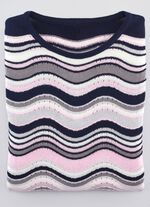 Pullover mit Ringeldessin ROS&Eacute;-MARINE-MULTICOLOR