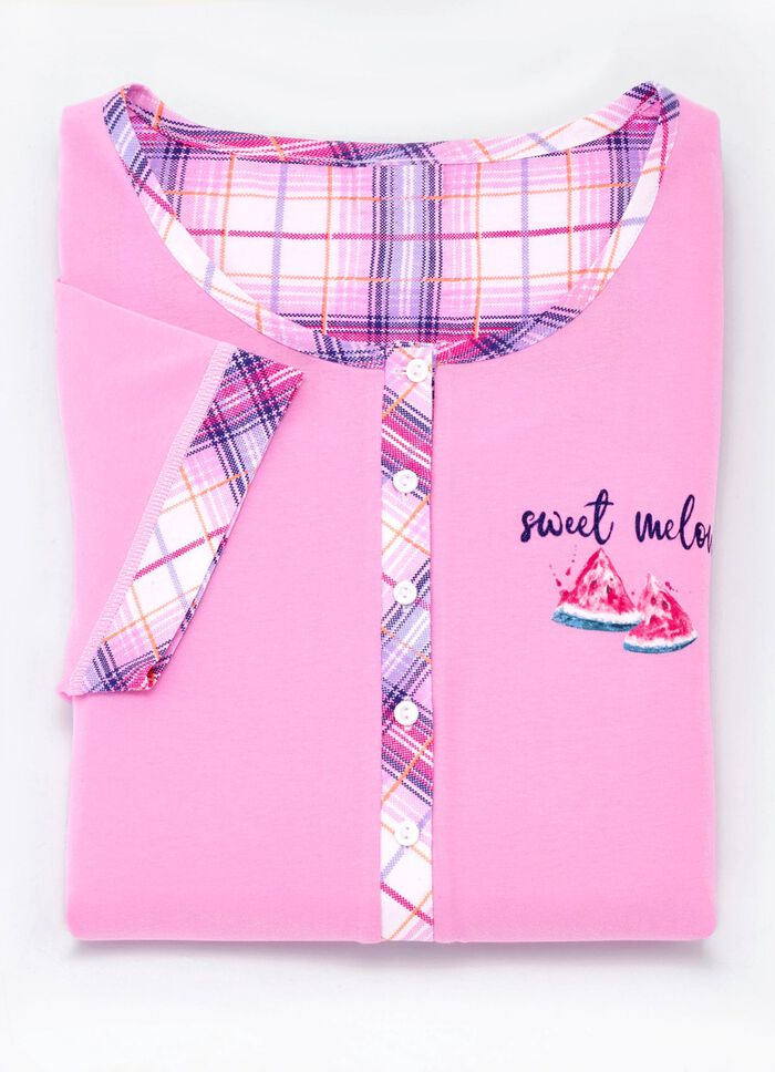 Zweierpack Nachthemden aus nachhaltigem Baumwollanbau mit Knopfleiste 