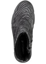 Waldläufer Stiefelette mit Zebra-Dessin SCHWARZ-GRAU