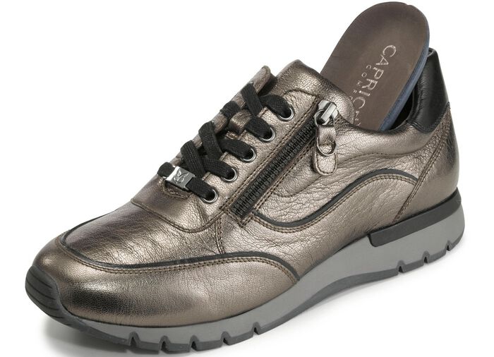 Caprice Schn&uuml;rschuh mit praktischem Seitenreissverschluss BRONZE