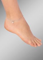 Zartes Figaro-Fusskettchen mit Herz-Anh&auml;nger 