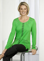 Shirt mit ausgefallenem Druck-Dessin in 3 Farben GRÜN