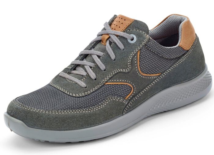 GINO GALANTE Schn&uuml;rschuh mit praktischem Innenreissverschluss STEINGRAU