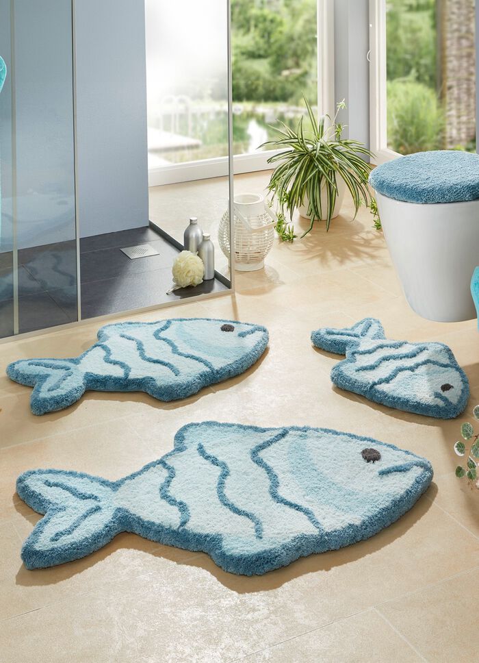 Pflegeleichte Badgarnitur ideal f&uuml;r Allergiker BLAU