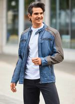 Lederkurzjacke mit Reissverschluss-Taschen 