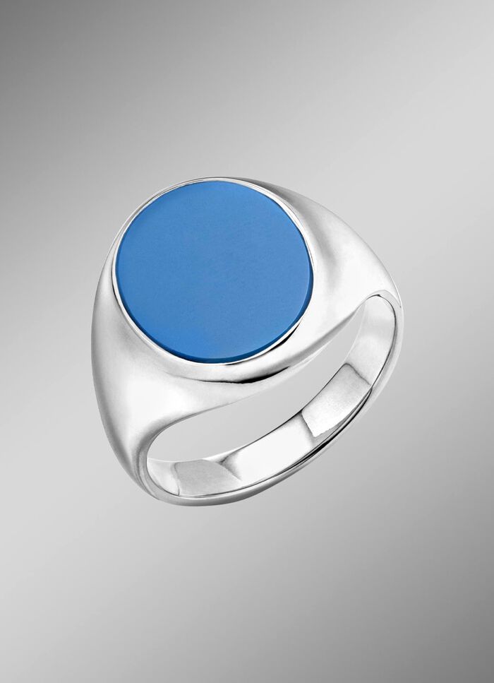 Herrenring aus Silber mit Lagenstein 