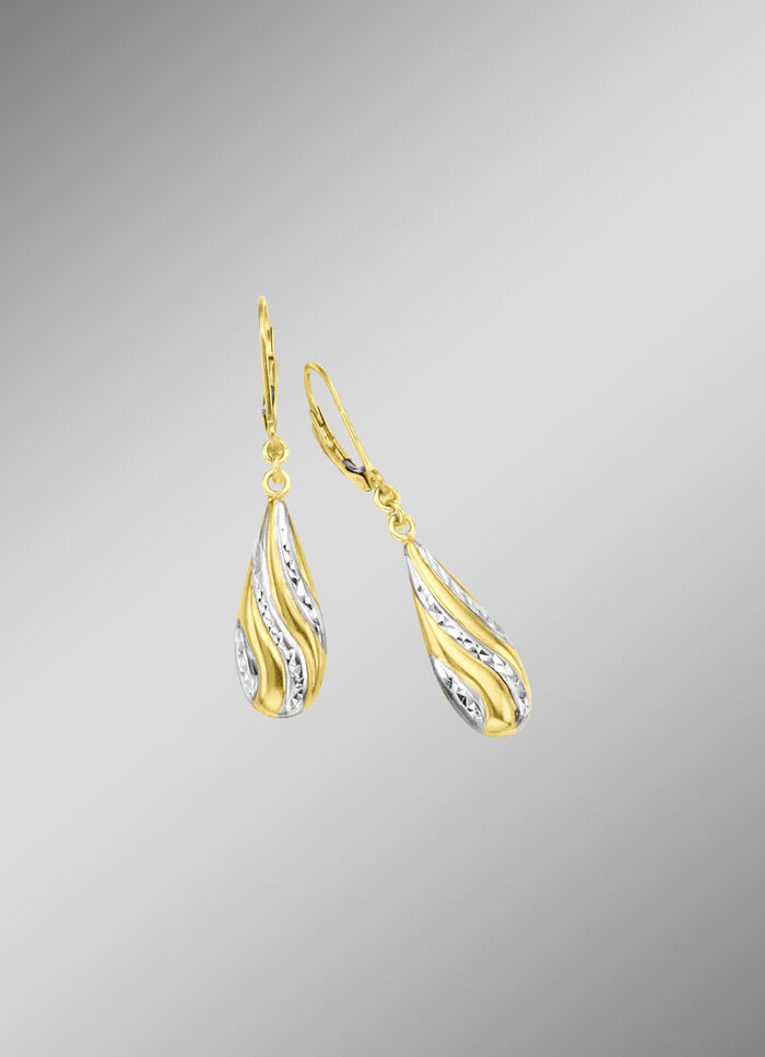 Diamantierte Ohrringe in Bicolor 