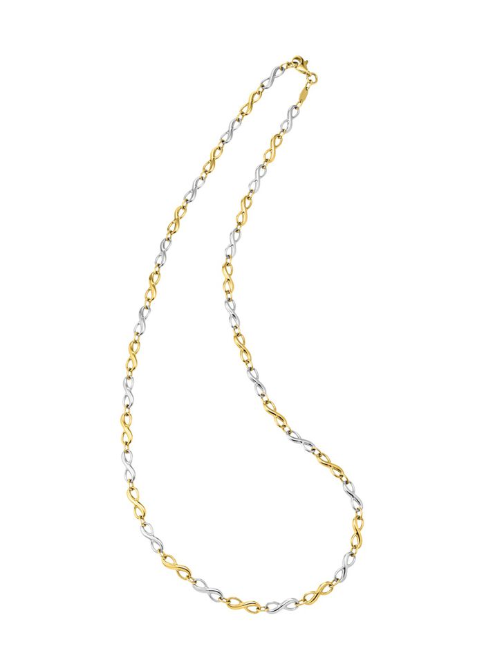 Bicolor-Halskette mit Unendlichkeitssymbol 