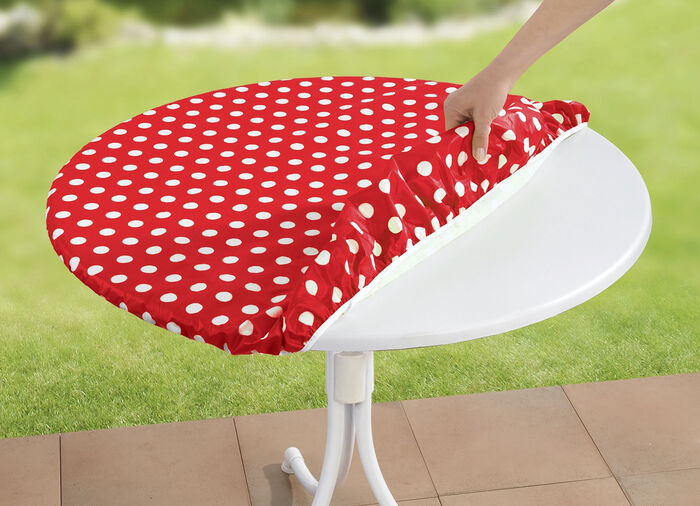 Abwaschbare Spann-Tischdecke ROT