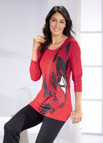 Shirt mit silberfarbenen Zierpl&auml;ttchen 