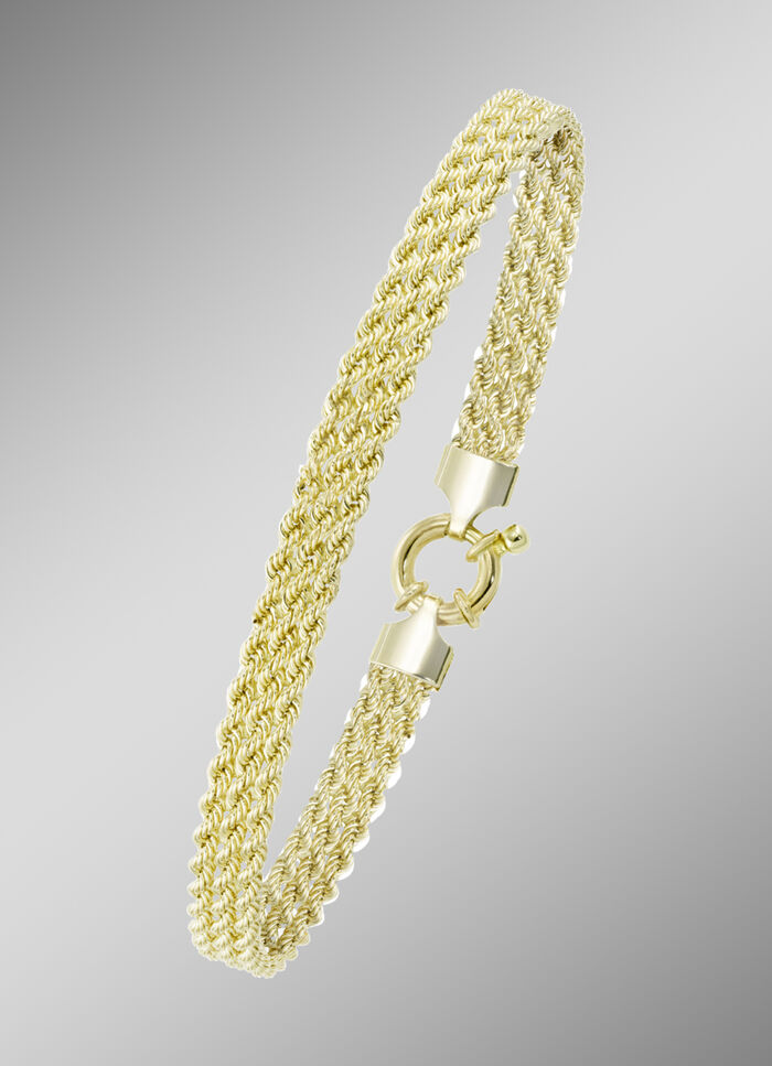 Elegantes, 3-reihiges Kordelketten-Armband 