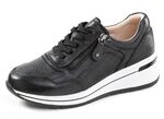ELENA EDEN, bequeme Damen-Sneaker, Weite H, mit herausnehmbarem Fussbett SCHWARZ