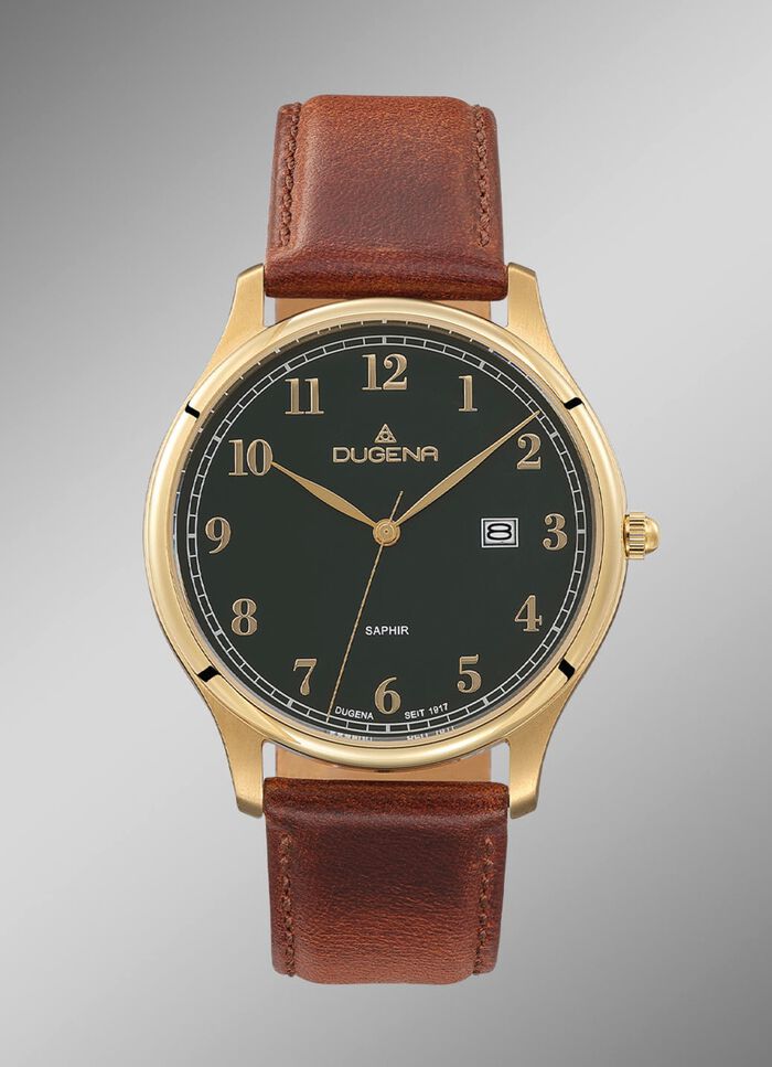 Dugena-Quartz-Herrenuhr mit Edelstahlgeh&auml;use 