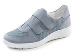 ELENA EDEN, bequeme Damen-Klettschuhe, Weite H, mit herausnehmbarem Fussbett BLAU