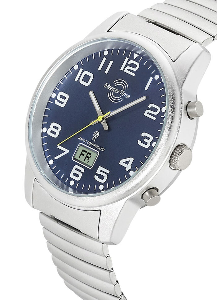 Master Time Funk-Herrenuhr mit Edelstahlzugband
