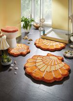 Barfussweiche Badgarnitur in Muschel-Optik 