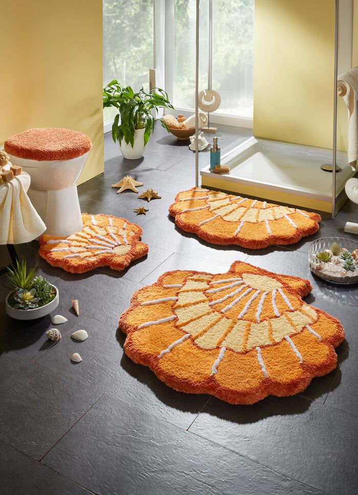 Barfussweiche Badgarnitur in Muschel-Optik 