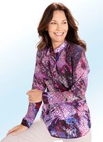 Transparente Tunika mit Inkjet-Druck 