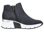 Rieker, modische Damen-Boots, Weite G, mit Reissverschluss DUNKELBLAU