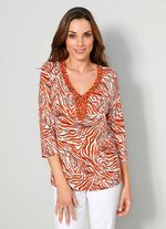 Shirt mit Perlen-Deko am Ausschnitt 