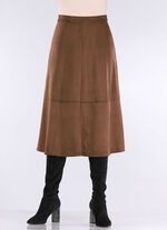 Samtweicher Rock in Wildleder-Optik COGNAC