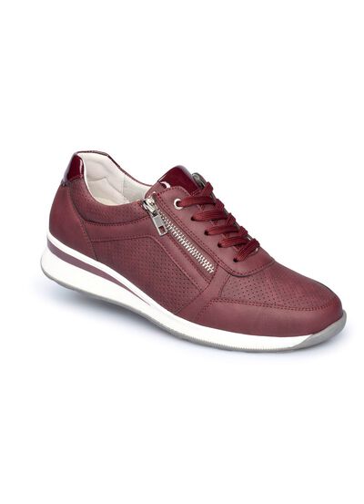 Komfort-Sneaker mit zus&auml;tzlicher Einlegesohle aus Kunstfell  