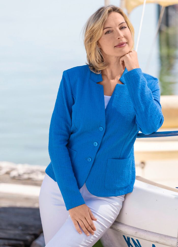 Blusenblazer mit Schulterpolstern BLAU
