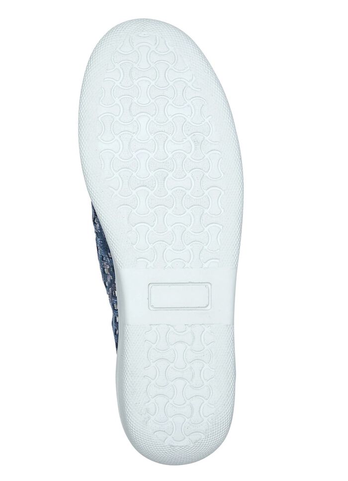 ELENA EDEN, sommerliche Damen-Slipper, Weite G, mit herausnehmbarem Fussbett JEANS