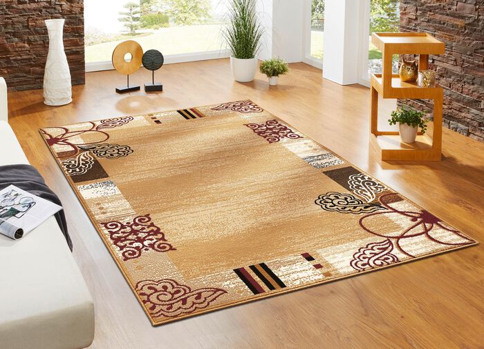 Gewebte Br&uuml;cken und Teppiche mit Bord&uuml;re 