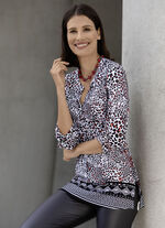 Shirt-Tunika mit Bord&uuml;ren-Druck 