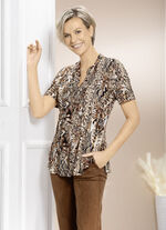 Shirt-Tunika mit Animal-Print 