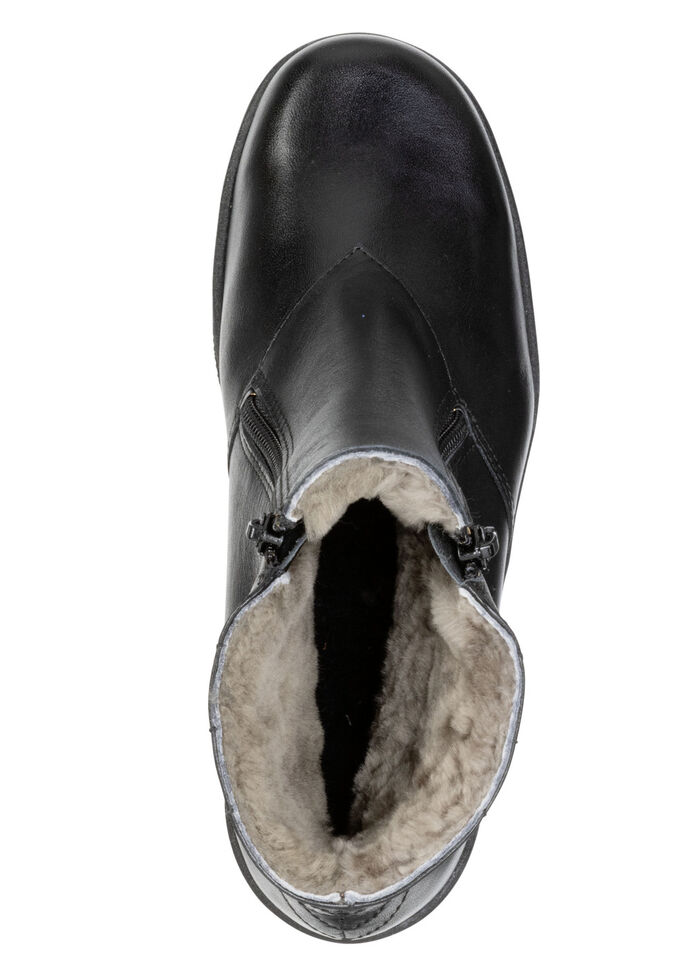 ELENA EDEN, gefütterte Damen-Stiefeletten, Winterschuhe, Weite H, mit Lammfell SCHWARZ