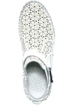 Gemini, sommerliche Damen-Stiefeletten, Weite G, mit herausnehmbarem Fussbett WEISS