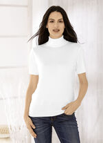 Pulli in edel glänzender Qualität WOLLWEISS