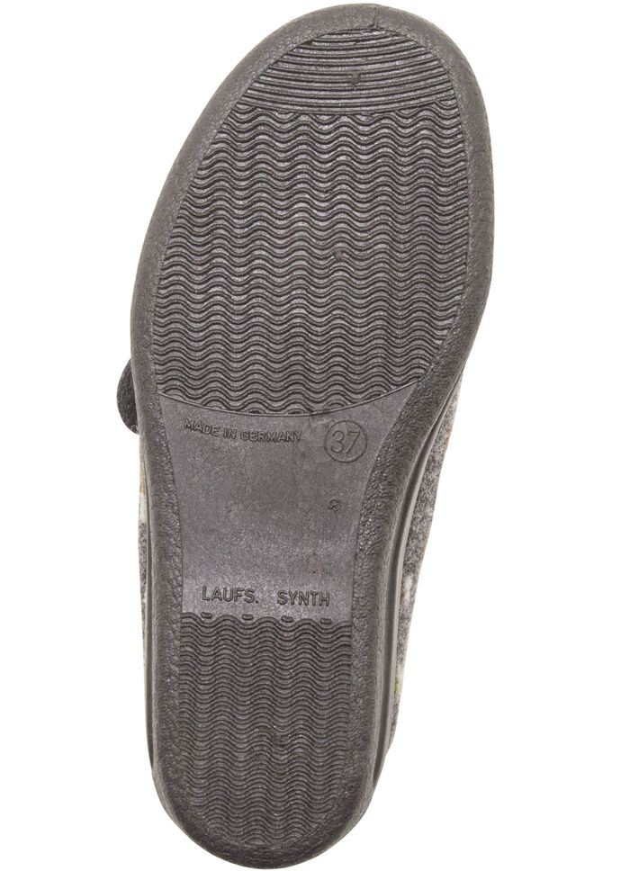 Hausschuh mit anatomisch geformtem Fussbett GRAU-BUNT