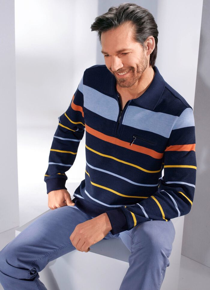 Poloshirt mit kurzem Reissverschluss 