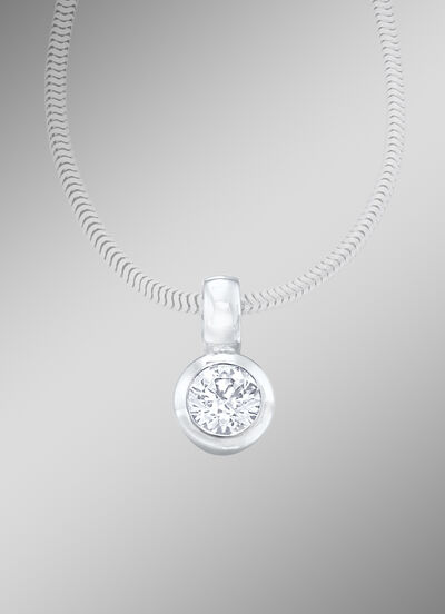 Anhänger aus Weißgold mit Brillant 