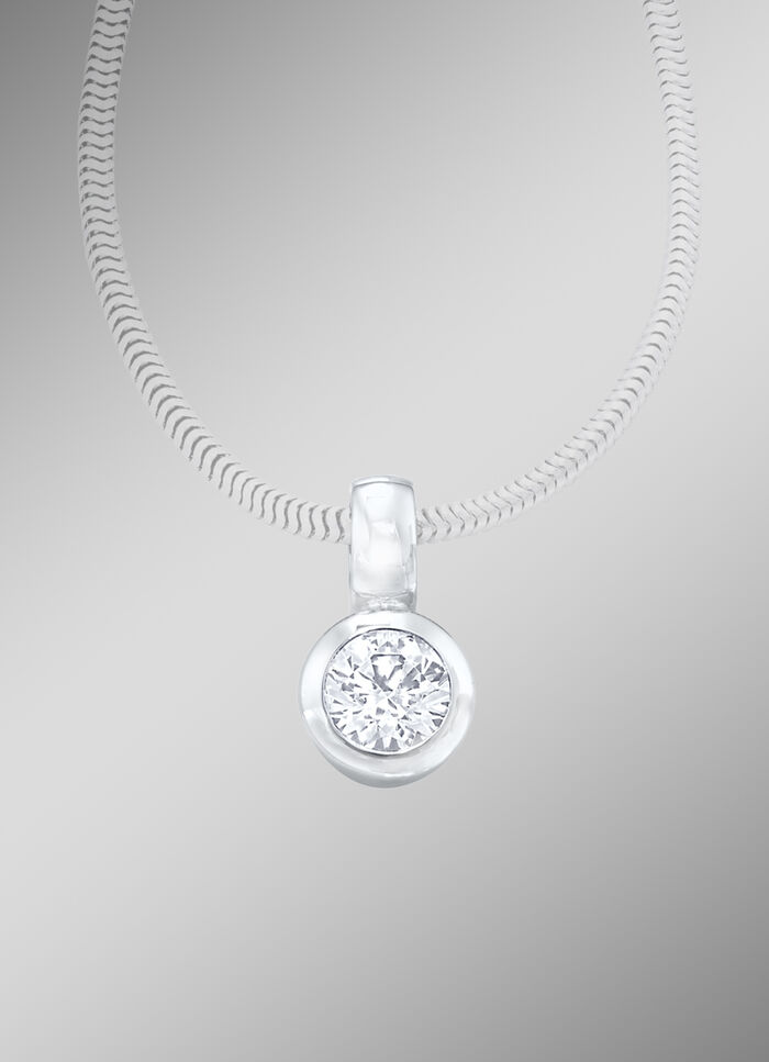 Anhänger aus Weißgold mit Brillant 