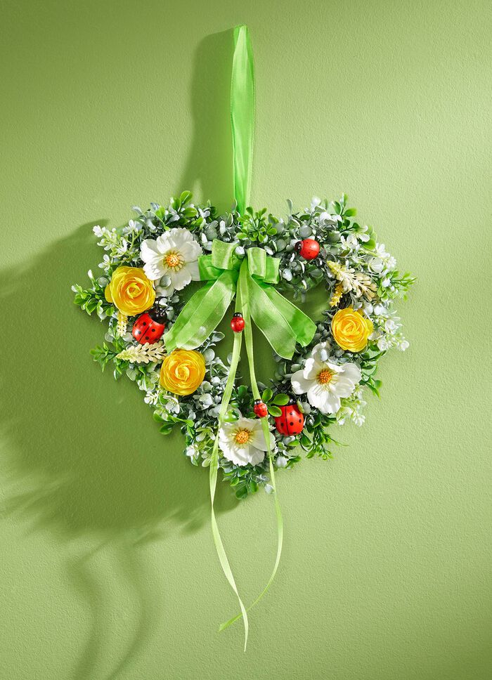 Buchsbaumherz mit kleinen Marienk&auml;fern 