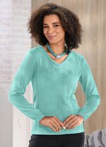 Pullover in Strukturmix MINT