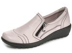 Gemini Slipper aus weichem Rind-Nappaleder KIESEL