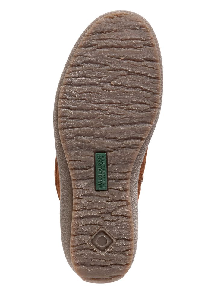 Waldl&auml;ufer, gef&uuml;tterte Damen-Boots, Winterschuhe, Weite H, mit Lammfell COGNAC