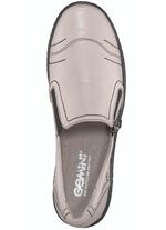 Gemini Slipper aus weichem Rind-Nappaleder KIESEL