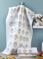 Geschirrt&uuml;cher, 3er-Set, aus Halbleinen 